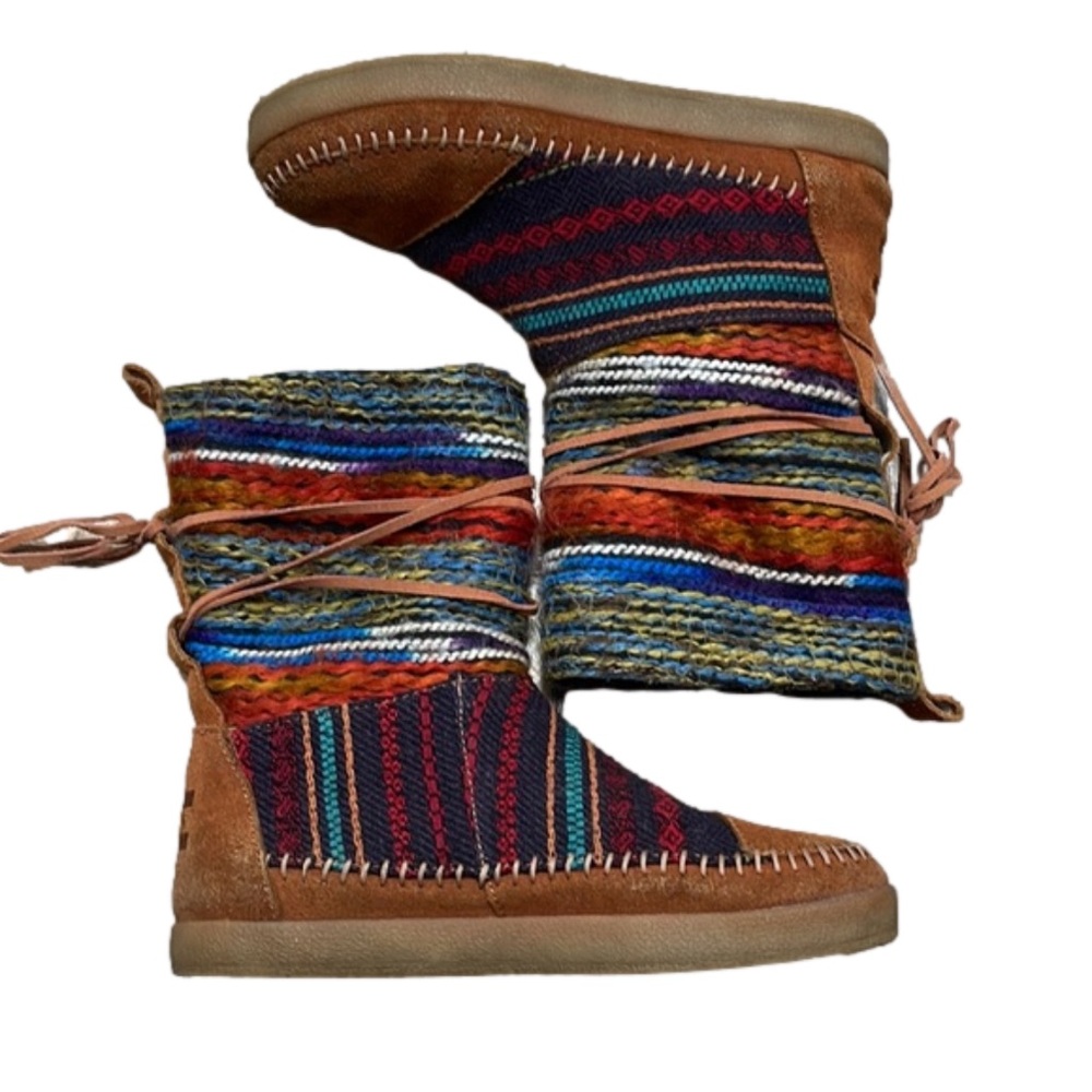 Toms Nepal boot Cognac Suede Mix Boots sz 8